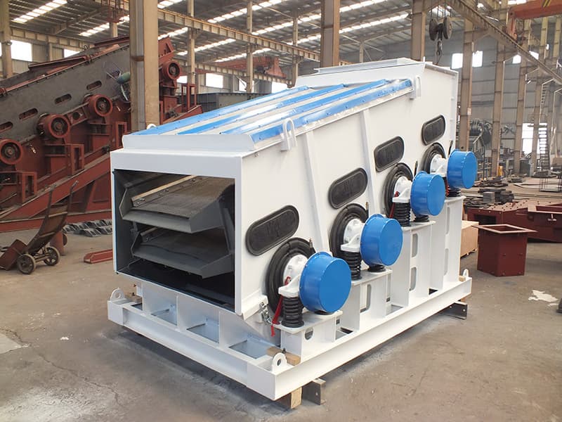 Mining two layer double frequency vibrating screening machin